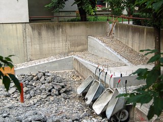 Barrierefreie Rampe f�r Kinderwagen